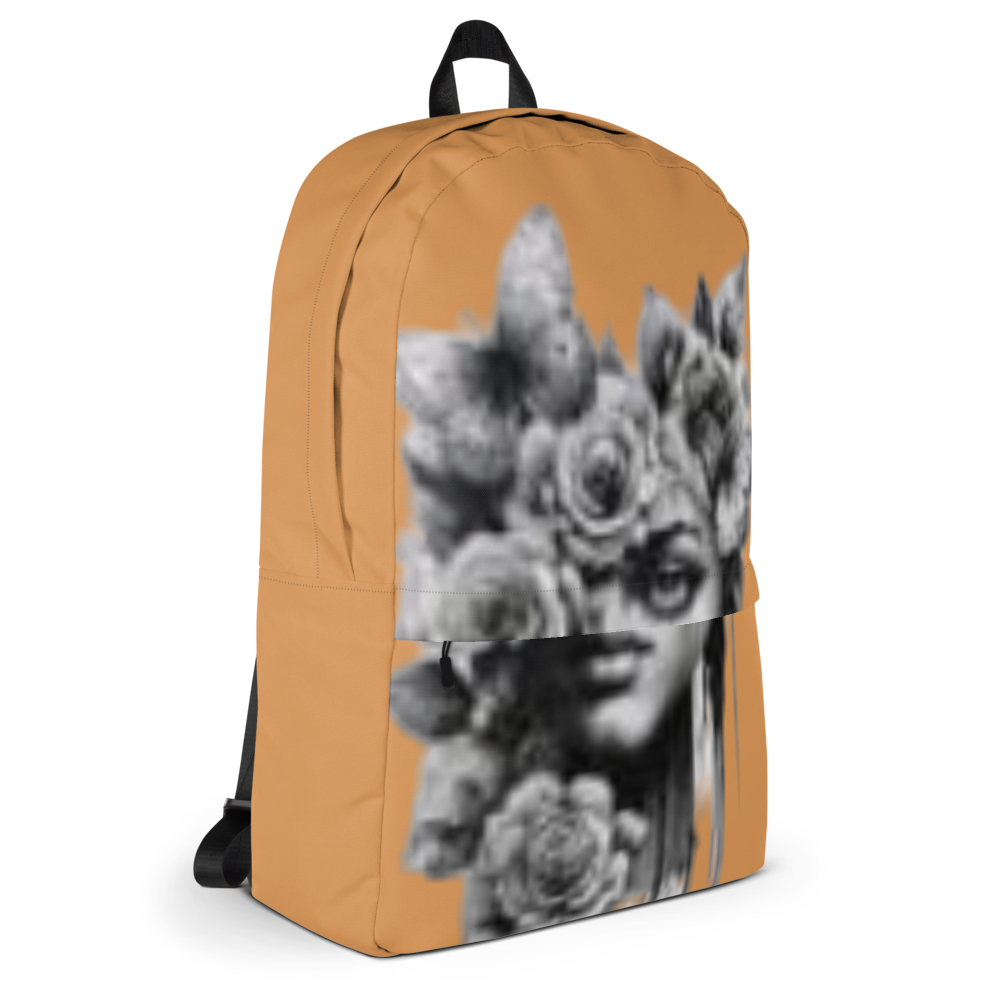 Gothic Floral Woman Art Backpack thumbnail 3