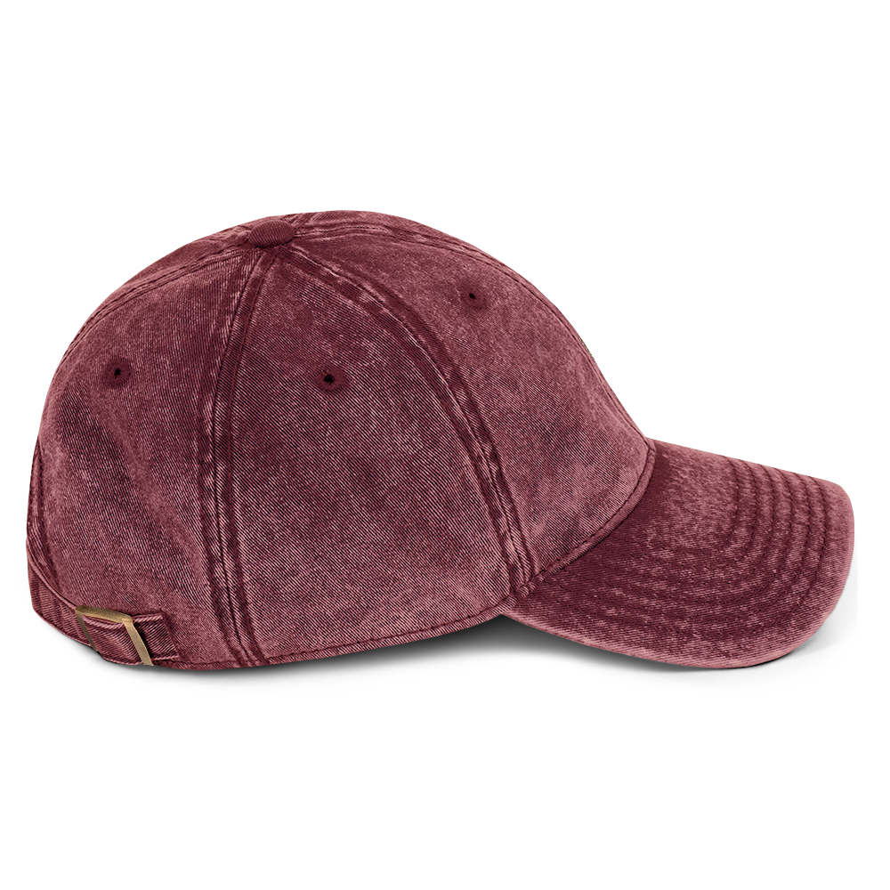Vintage Maroon Washed Baseball Cap thumbnail 4