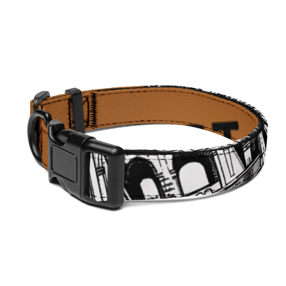 Stylish Black White Pet Collar | Dog Collar thumbnail 3