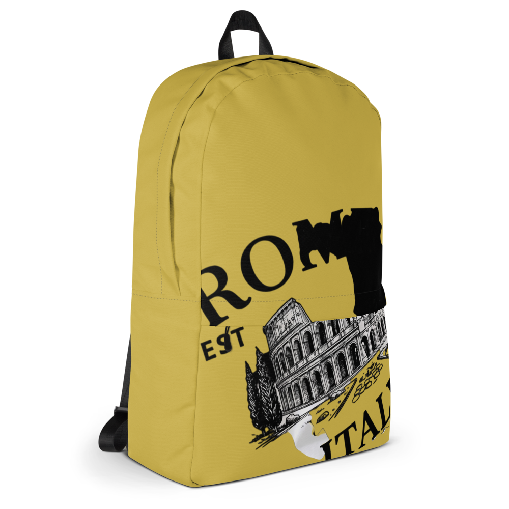 Yellow Rome Italy Colosseum Backpack thumbnail 5