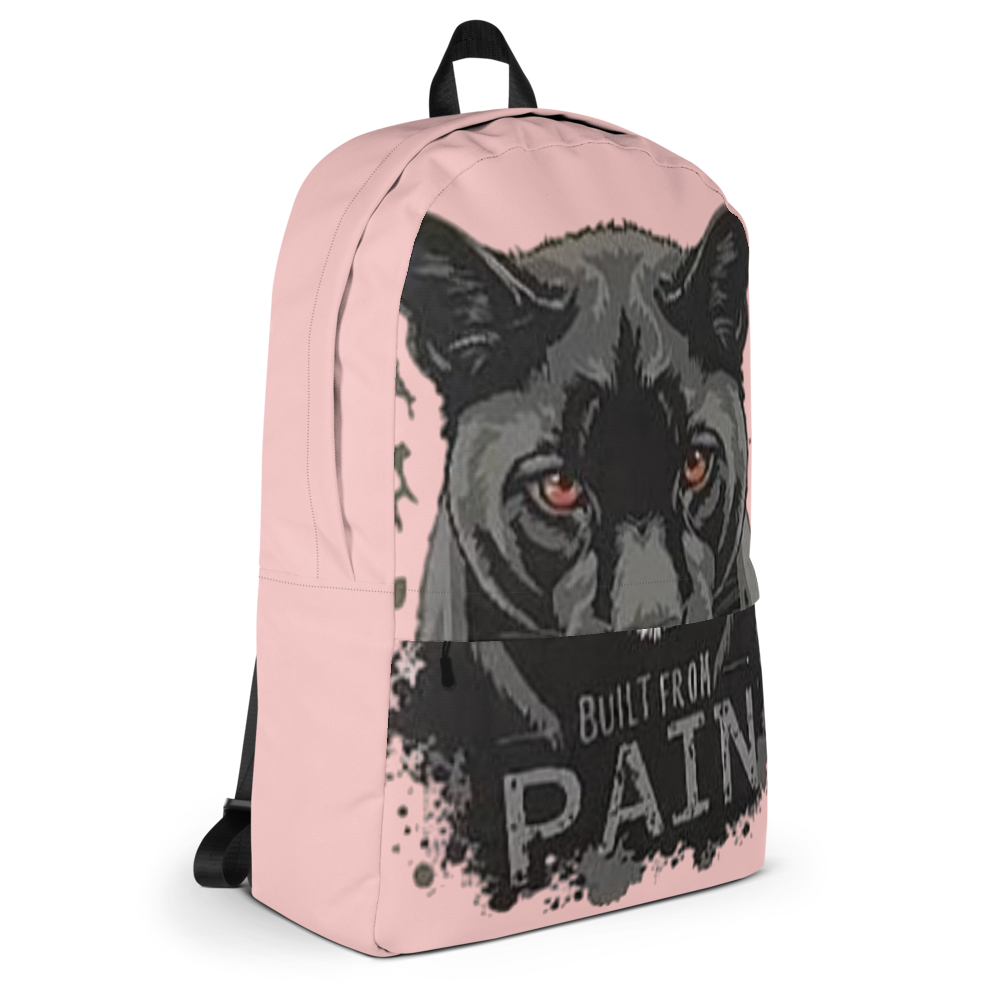 Pink Black Panther Built From Pain Backpack thumbnail 5