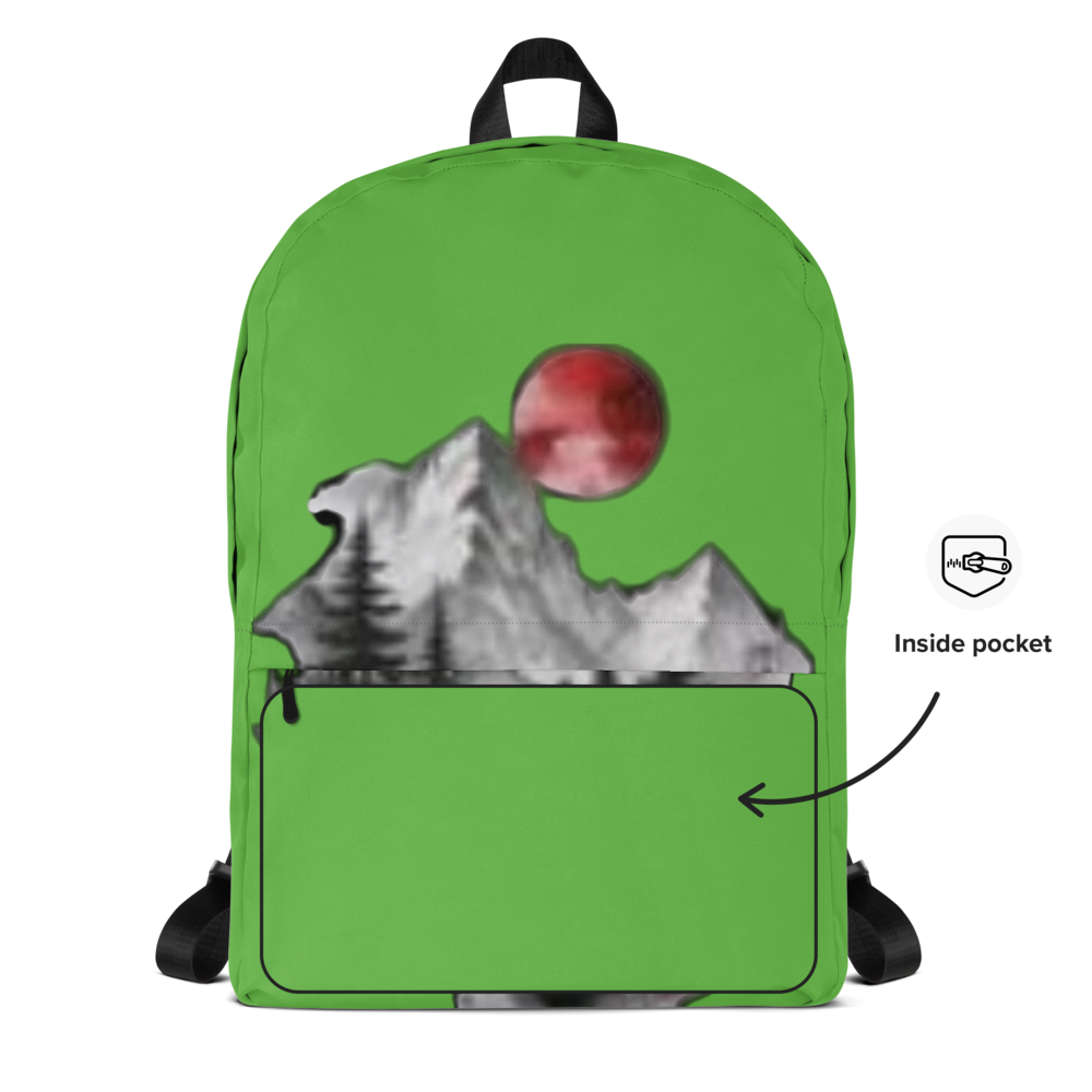 Green Mountain Temple Art Backpack thumbnail 2
