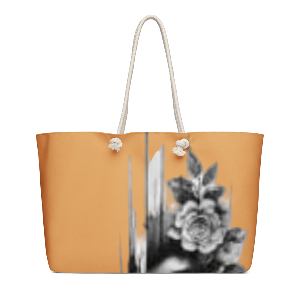 Gothic Floral Weekender Tote Bag - Mustard Yellow thumbnail 3