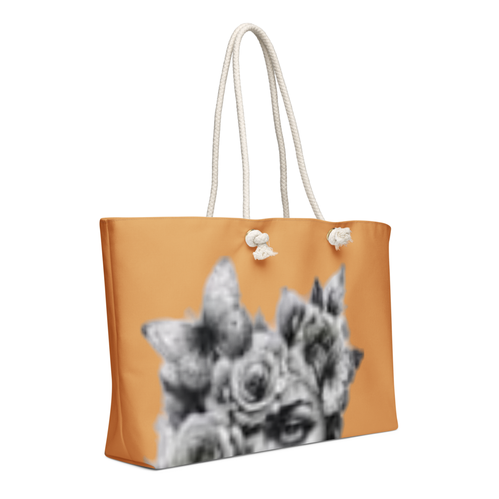 Gothic Floral Weekender Tote Bag - Mustard Yellow thumbnail 4