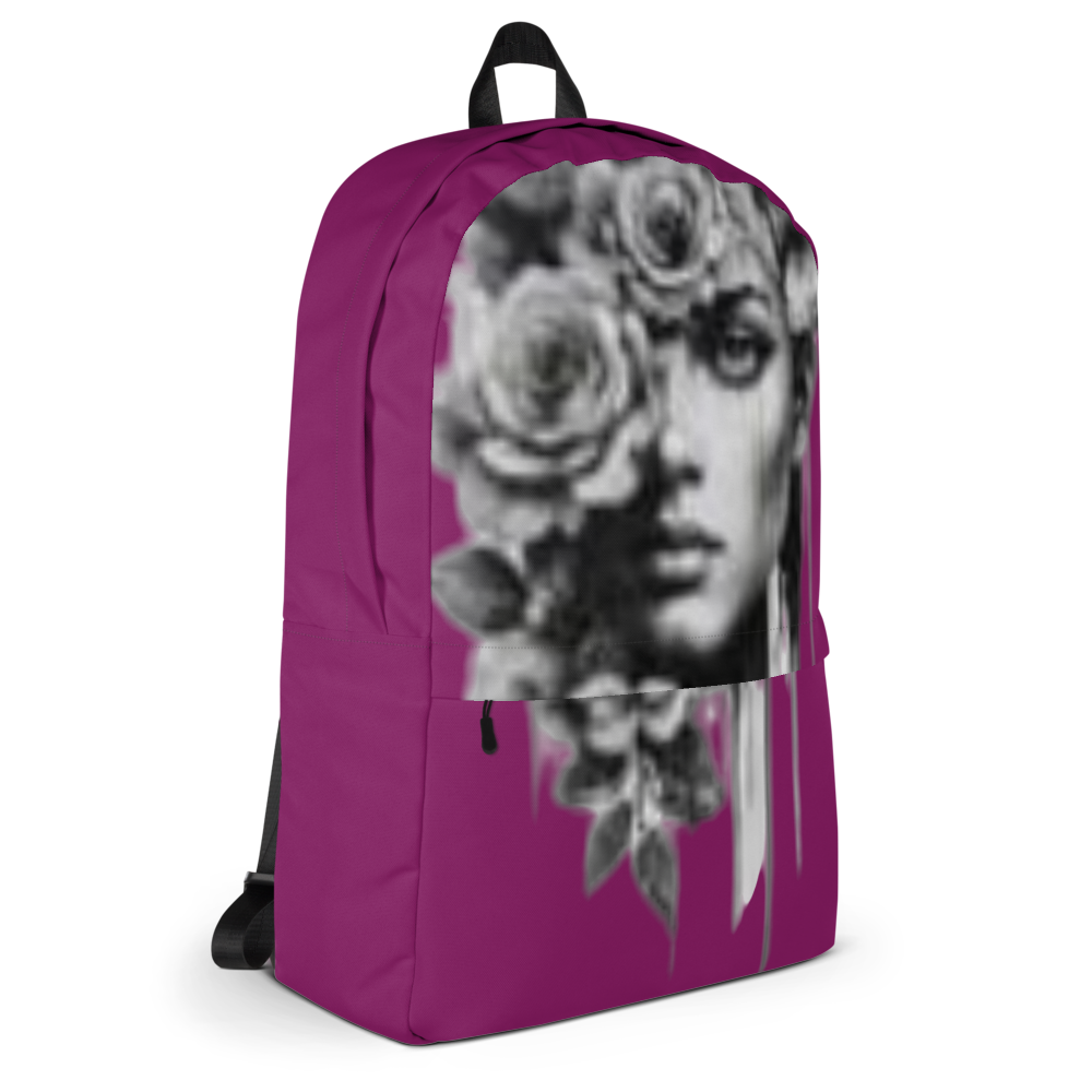 Magenta Floral Muse Backpack thumbnail 5