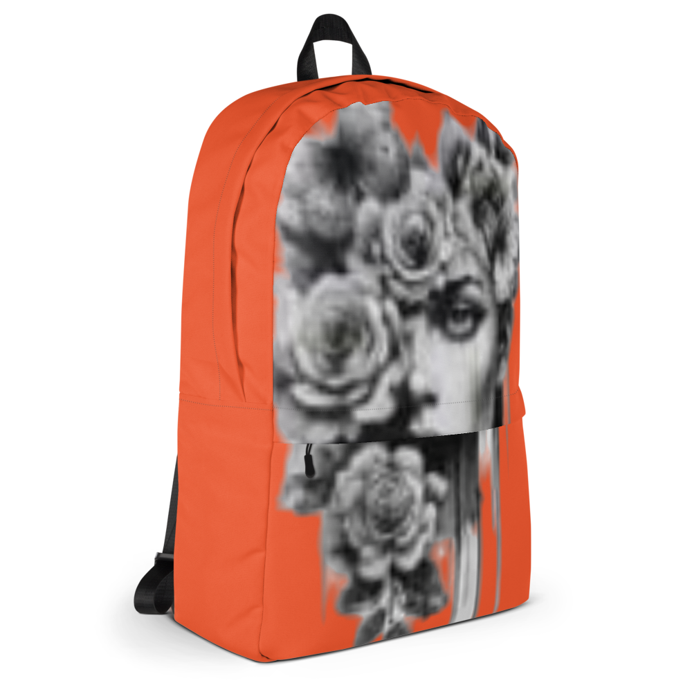 Orange Floral Muse Backpack thumbnail 5