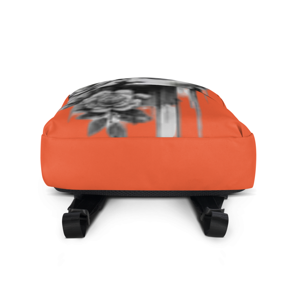 Orange Floral Muse Backpack thumbnail 3