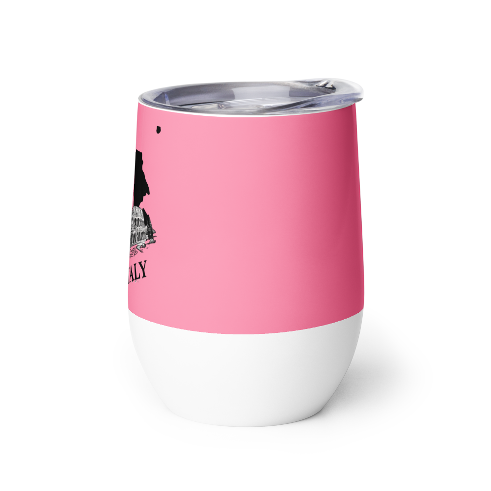 Rome Italy Pink Wine Tumbler | Stainless Steel Tum thumbnail 3