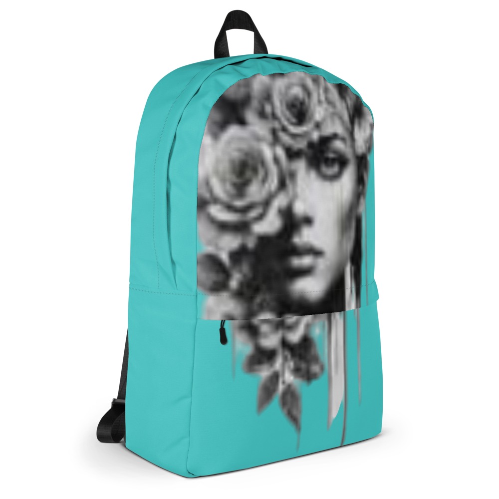 Baby Blue Floral Muse Backpack thumbnail 5