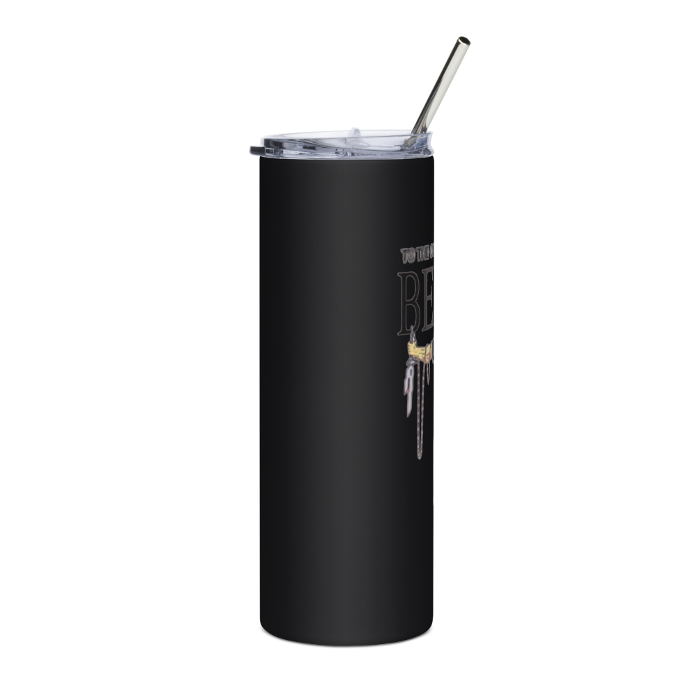 Zen Samurai "BEHIND" Black Premium Tumbler 20oz thumbnail 4