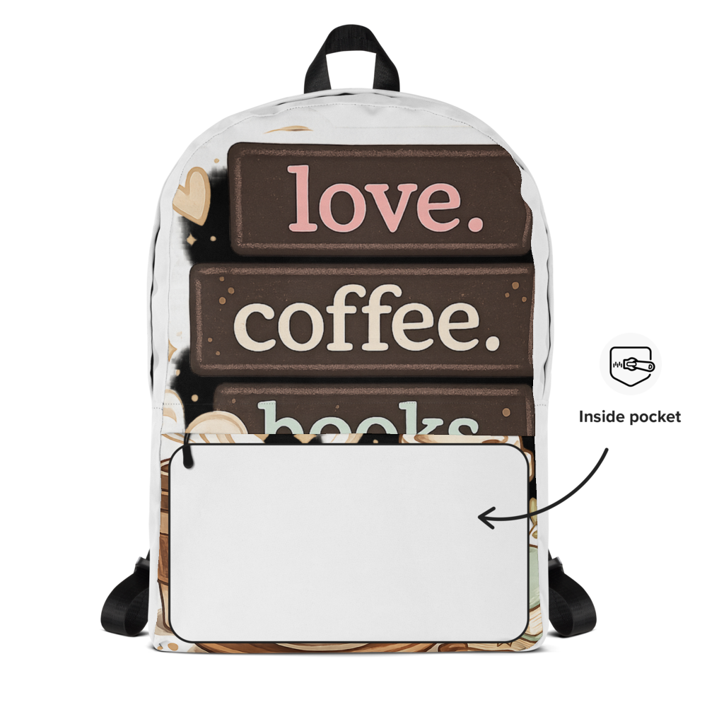 Coffee & Books Lover Backpack thumbnail 2