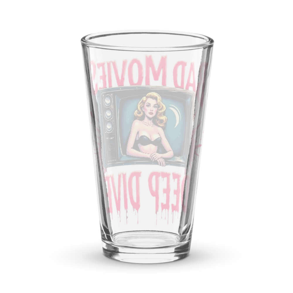 Bad Movies Deep Dive Official Logo Pint Glass 16oz thumbnail 2