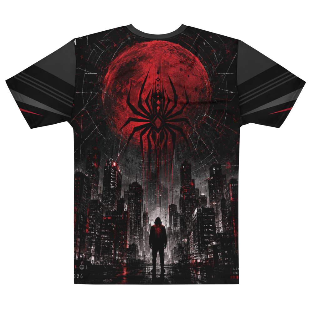 SHADOW SPIDER red and black streetwear Unisex Tee thumbnail 2