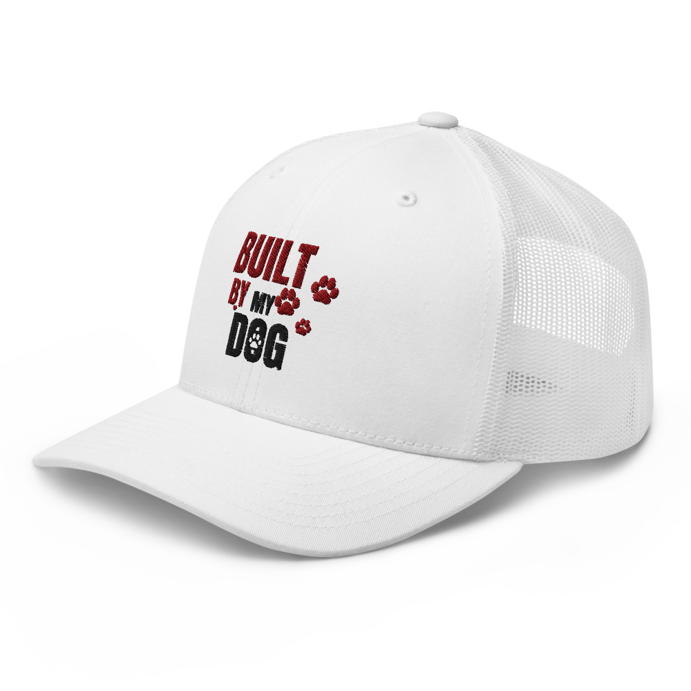 Built By My Dog Funny Dog Lover Trucker Hat  thumbnail 4