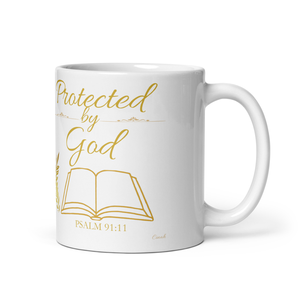 Protected By God Psalm 91:11 Christian Coffee Mug