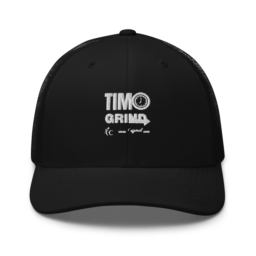 TIM🕚 GRIND Motivational Retro Trucker Hat