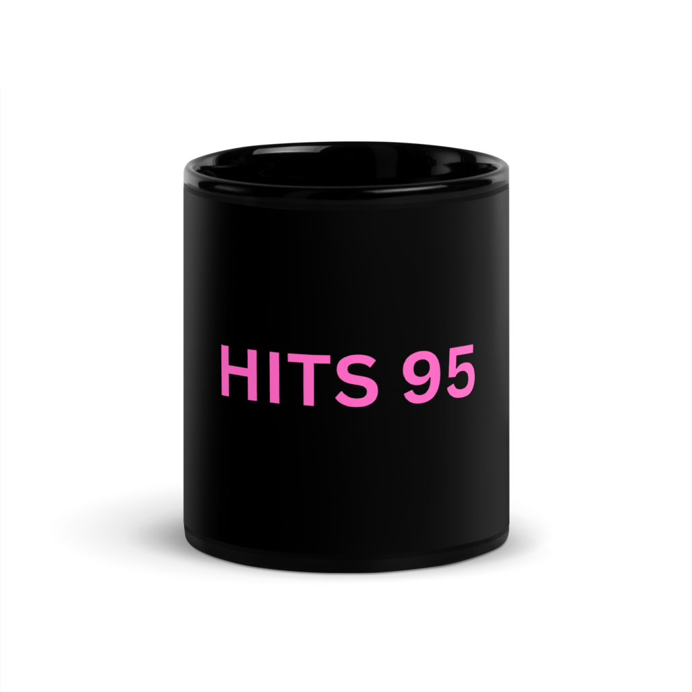 HITS 95 Black Glossy Mug thumbnail 3