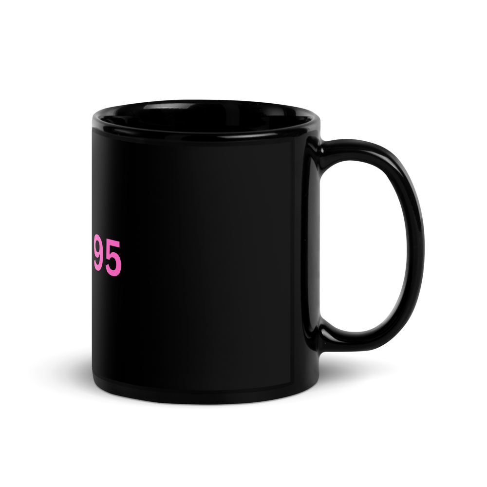 HITS 95 Black Glossy Mug thumbnail 2