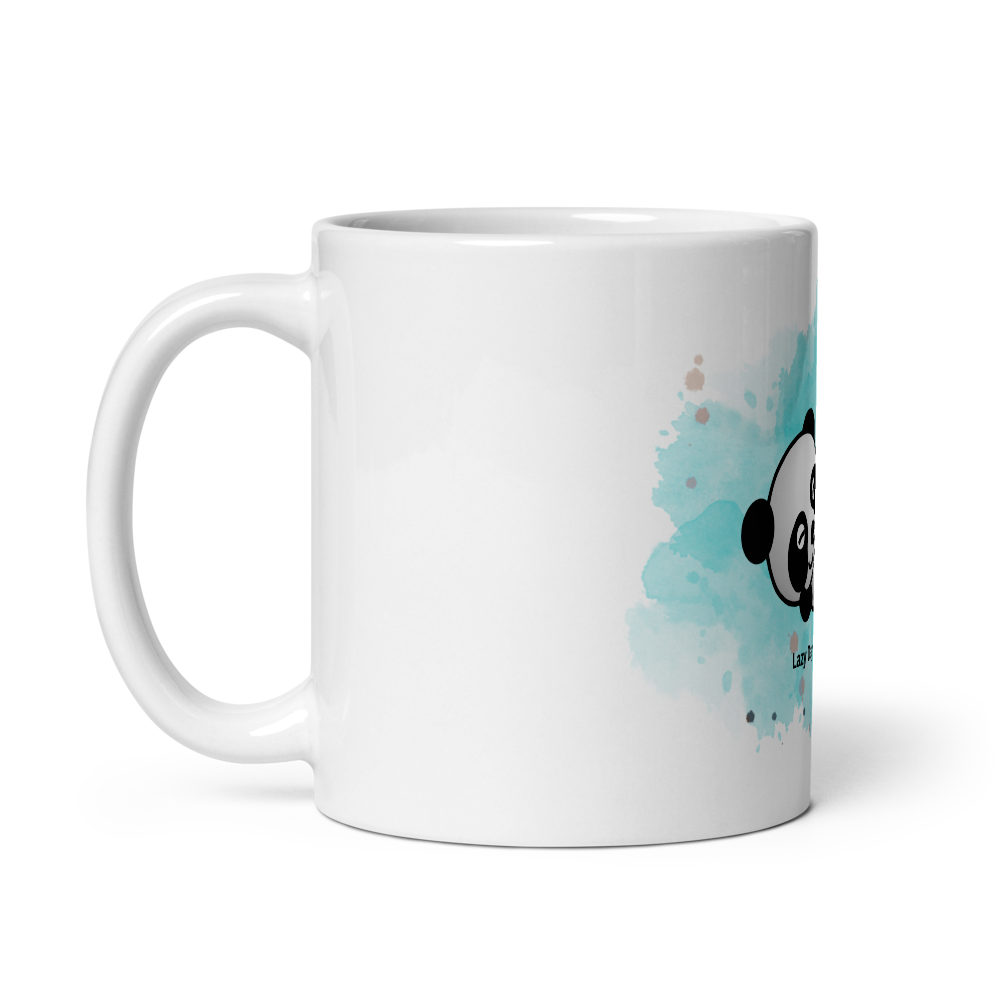Lazy Panda Needs Coffee Ceramic Mug thumbnail 3
