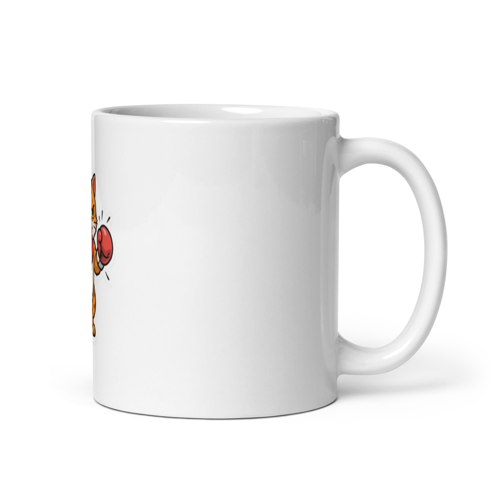ute Cartoon Boxer Cat Coffee Mug thumbnail 2