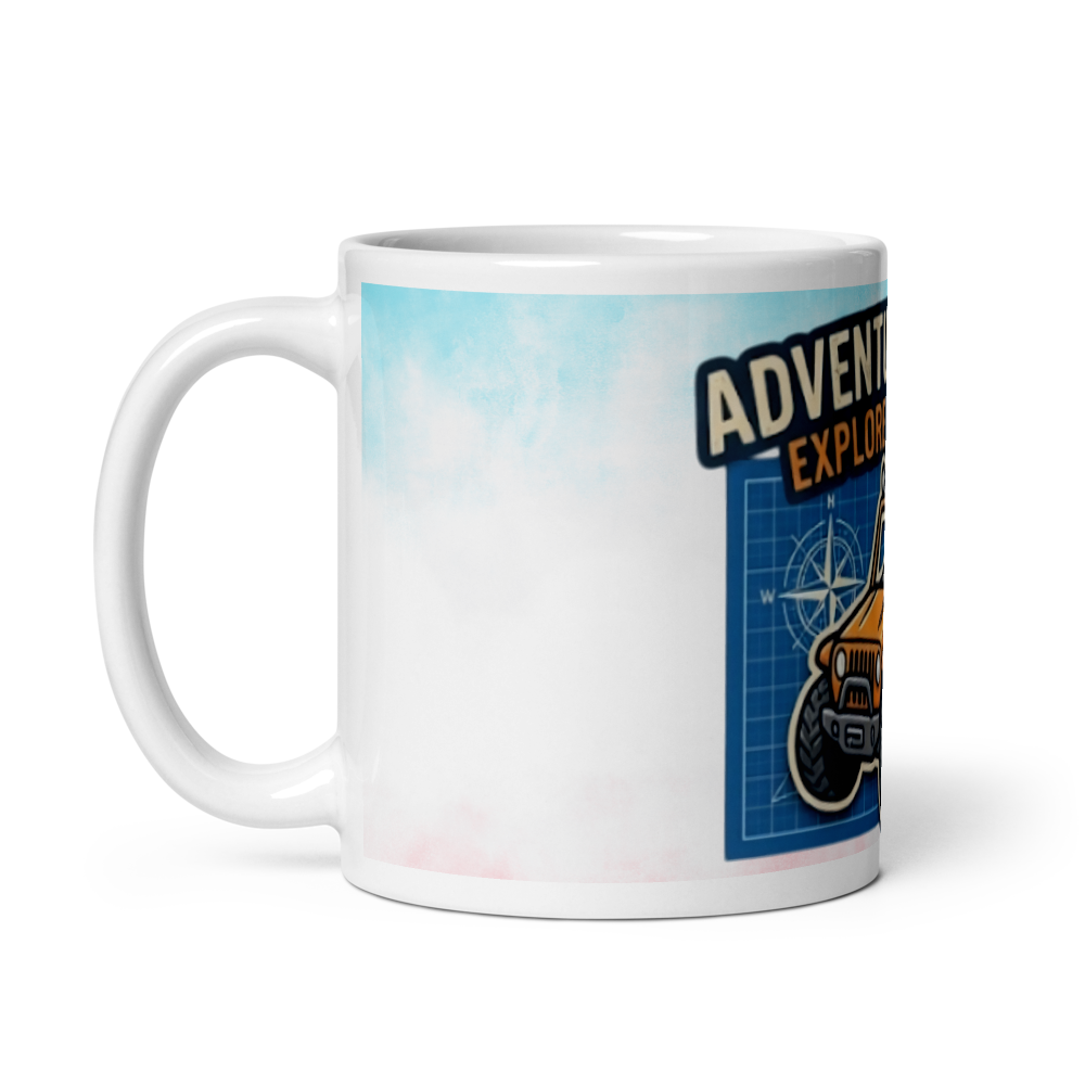 Cute, Beautiful, Lovely,White Glossy Mug thumbnail 3