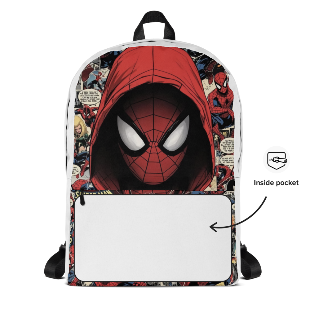 Man Comic Art All-Over Print Backpack thumbnail 2