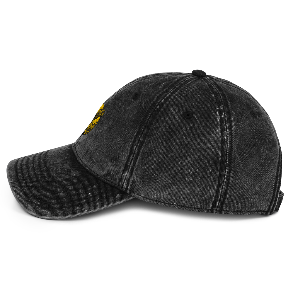 Vintage Washed Charcoal Denim Dad Hat  thumbnail 3