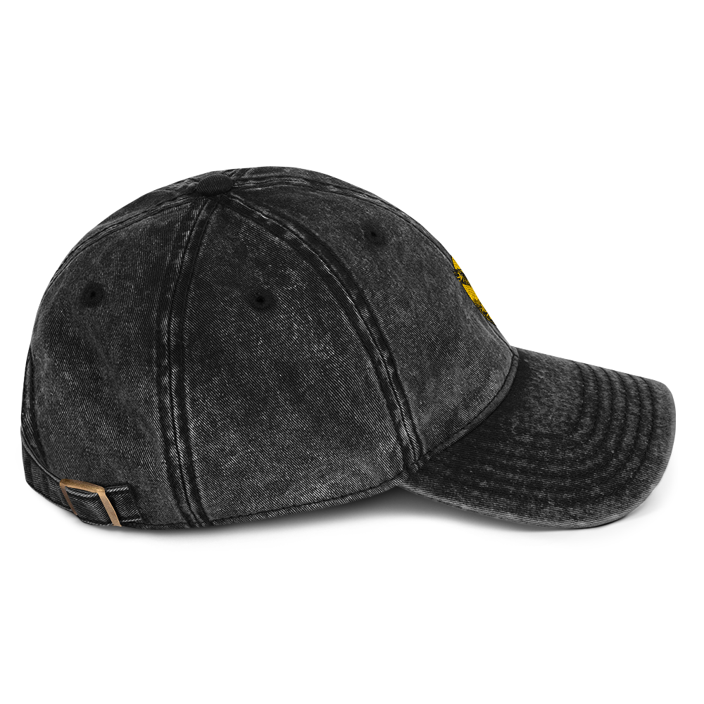 Vintage Washed Charcoal Denim Dad Hat  thumbnail 4