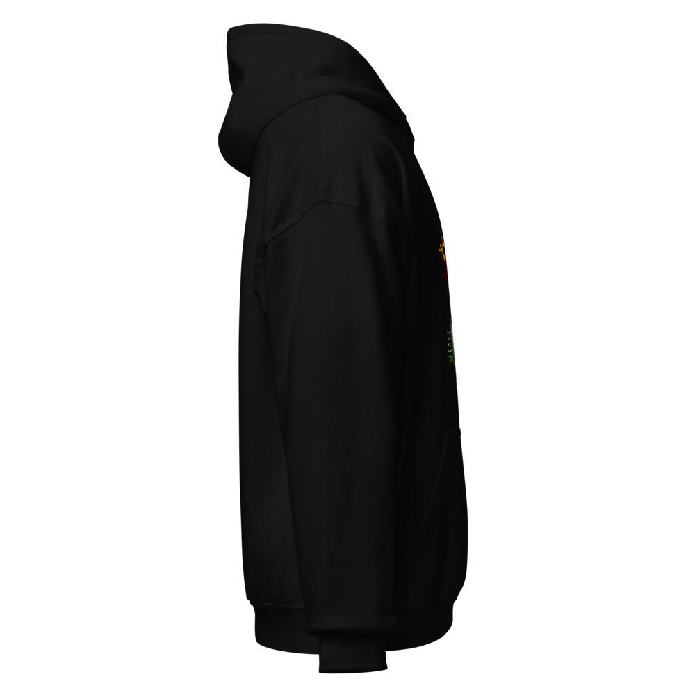 Burning Rose Aesthetic Streetwear Hoodie thumbnail 4