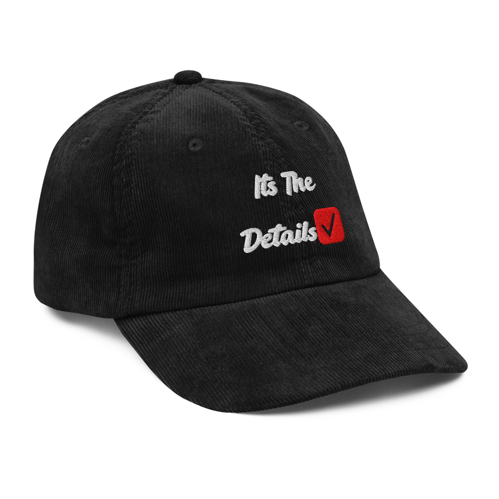 “Its the Details” Courduroy Cap thumbnail 4