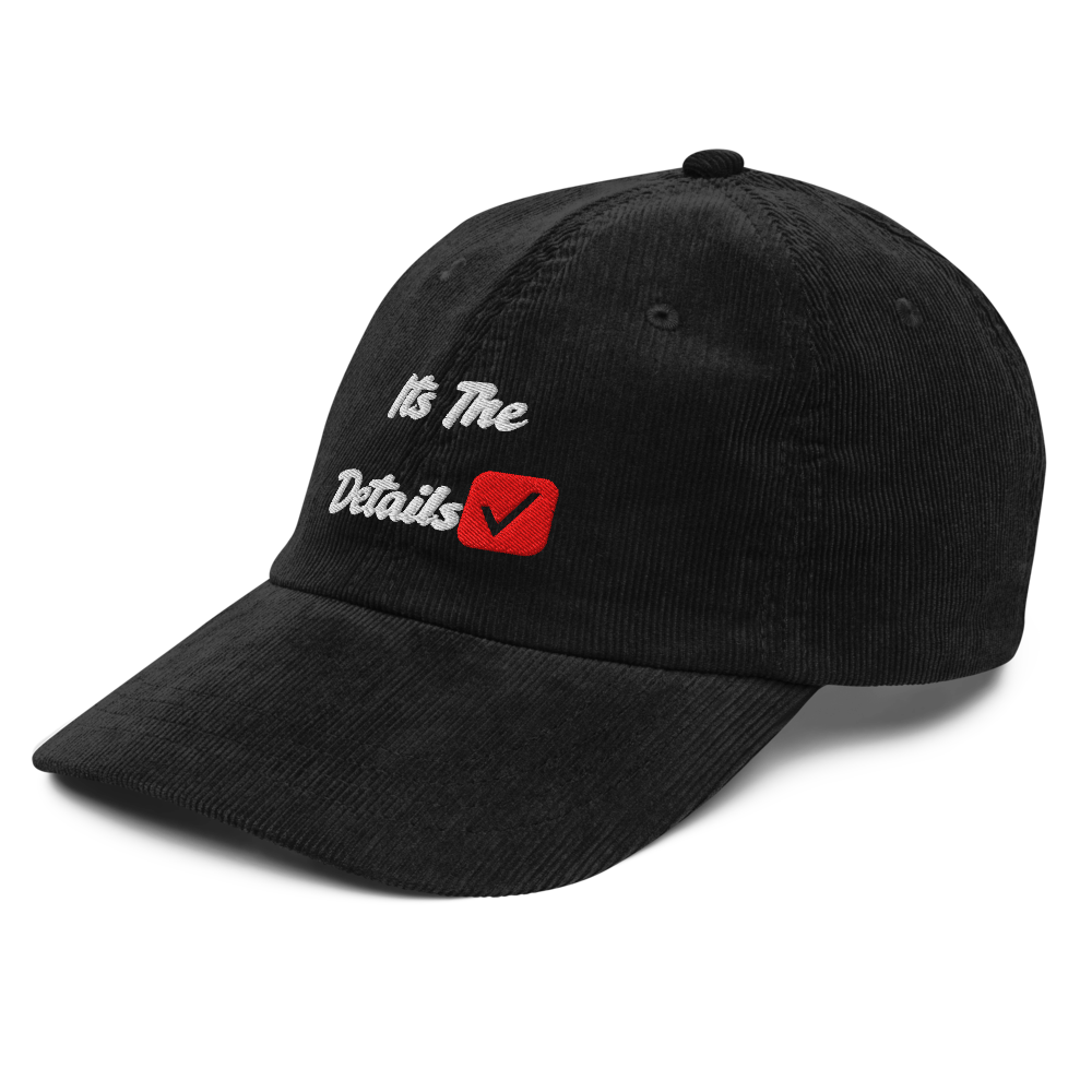 “Its the Details” Courduroy Cap thumbnail 3
