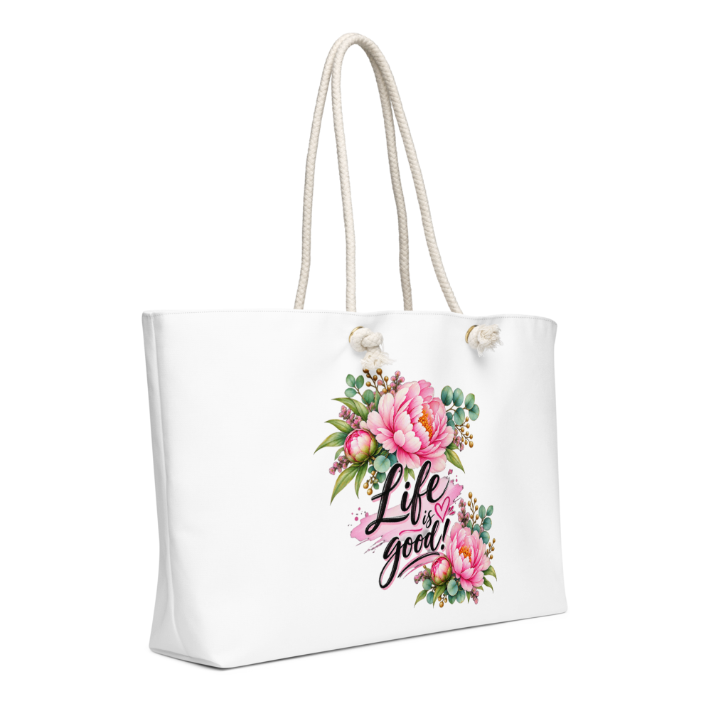 Life Is Good Floral Tote Bag thumbnail 3