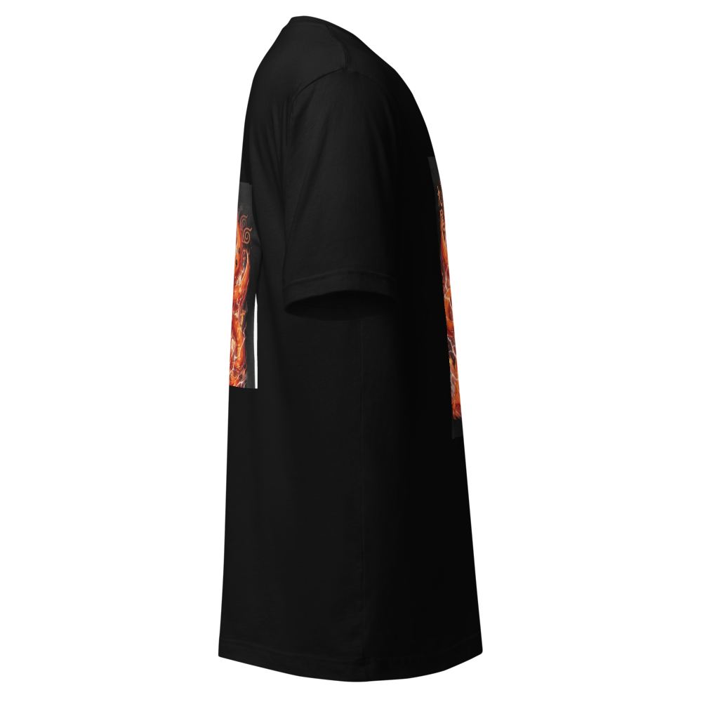 Naruto and Kurama Nine-Tails Anime Printed Black T thumbnail 4