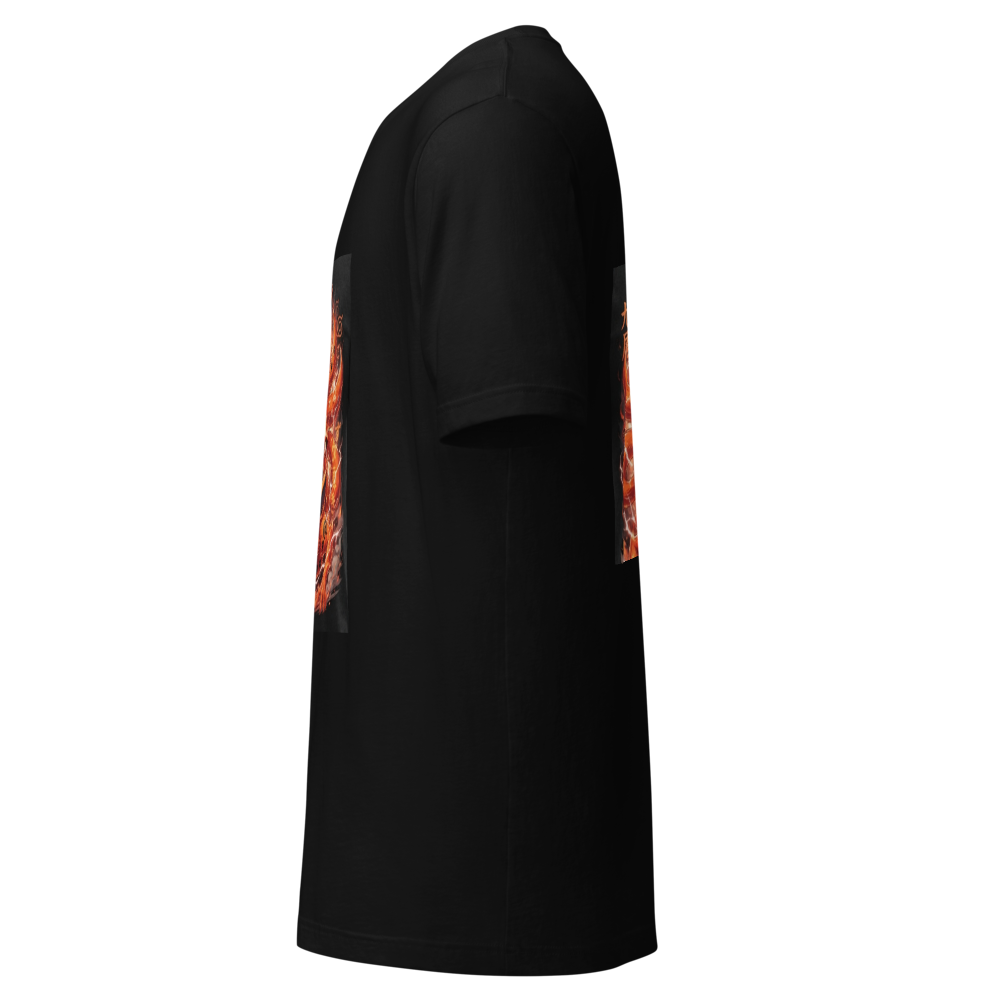 Naruto and Kurama Nine-Tails Anime Printed Black T thumbnail 3