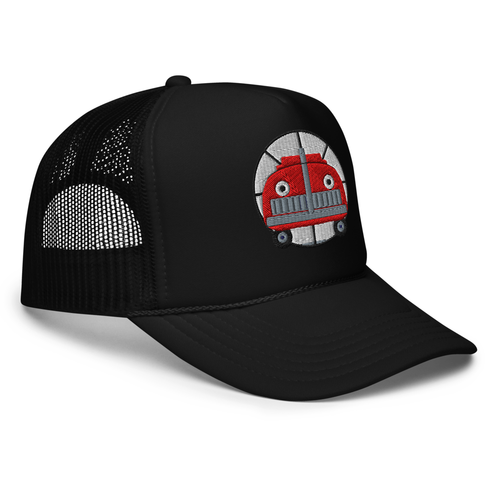 Vintage Red Car Retro Trucker Cap thumbnail 3