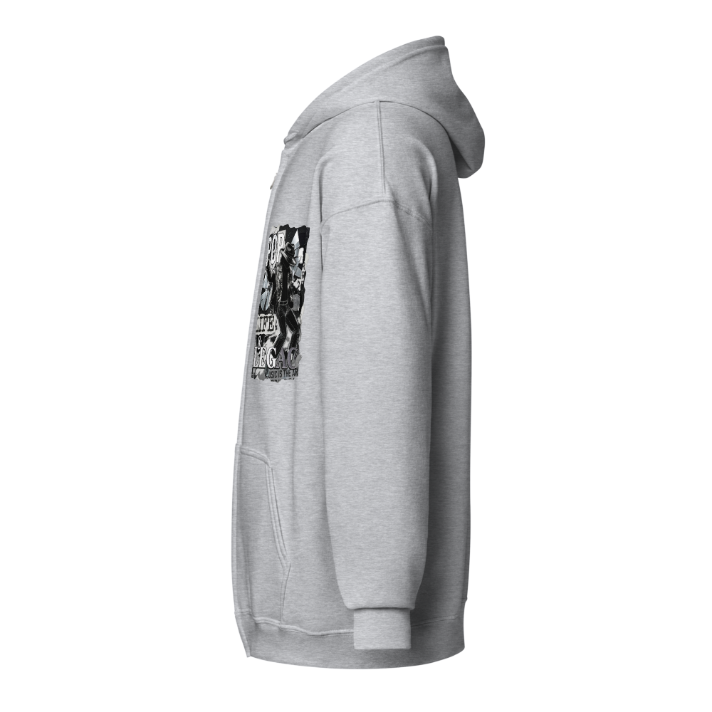 Pop Life & Legacy Heather Grey Zip Hoodie thumbnail 3