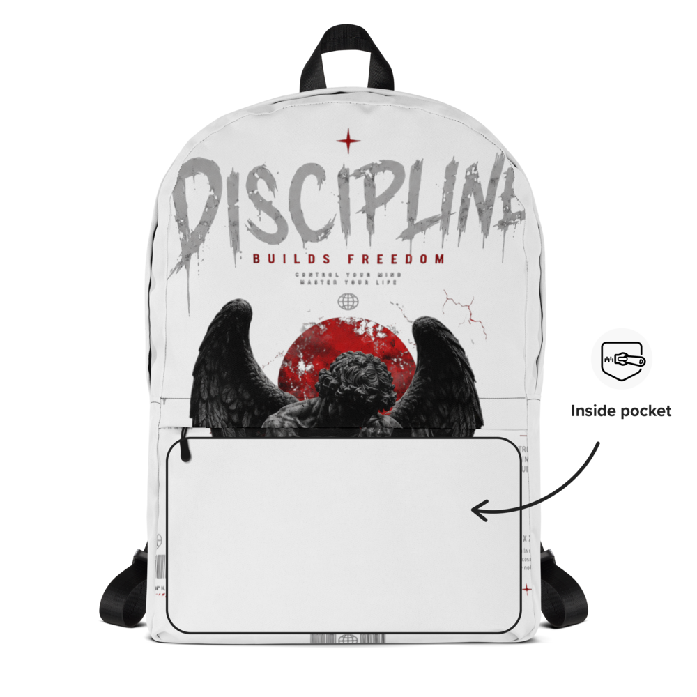 DISCIPLINE Dark Aesthetic Backpack thumbnail 2