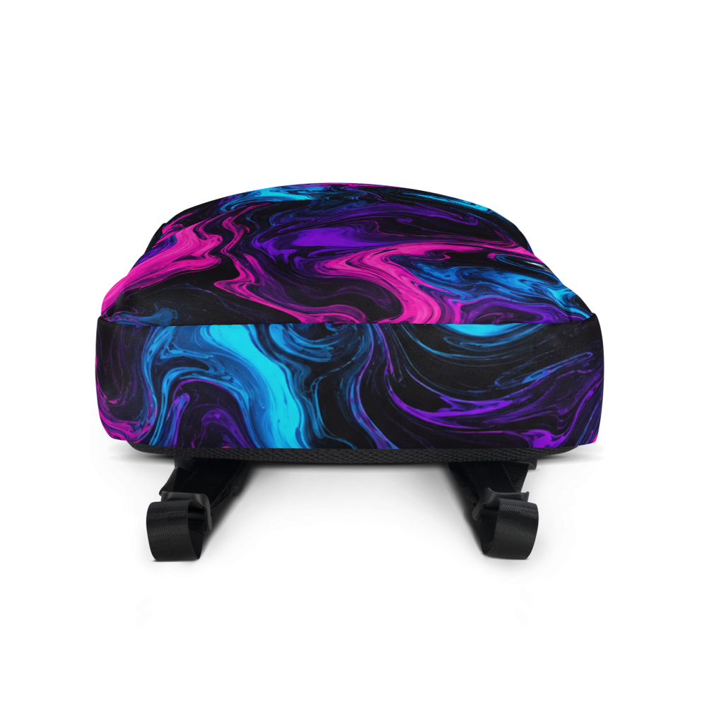 Neon Fluid Marble Premium Backpack thumbnail 5