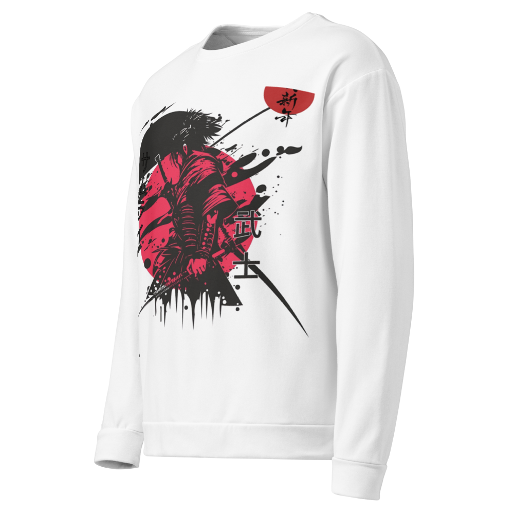 Samurai Warrior – Japanese Red & Black Ink Art thumbnail 3