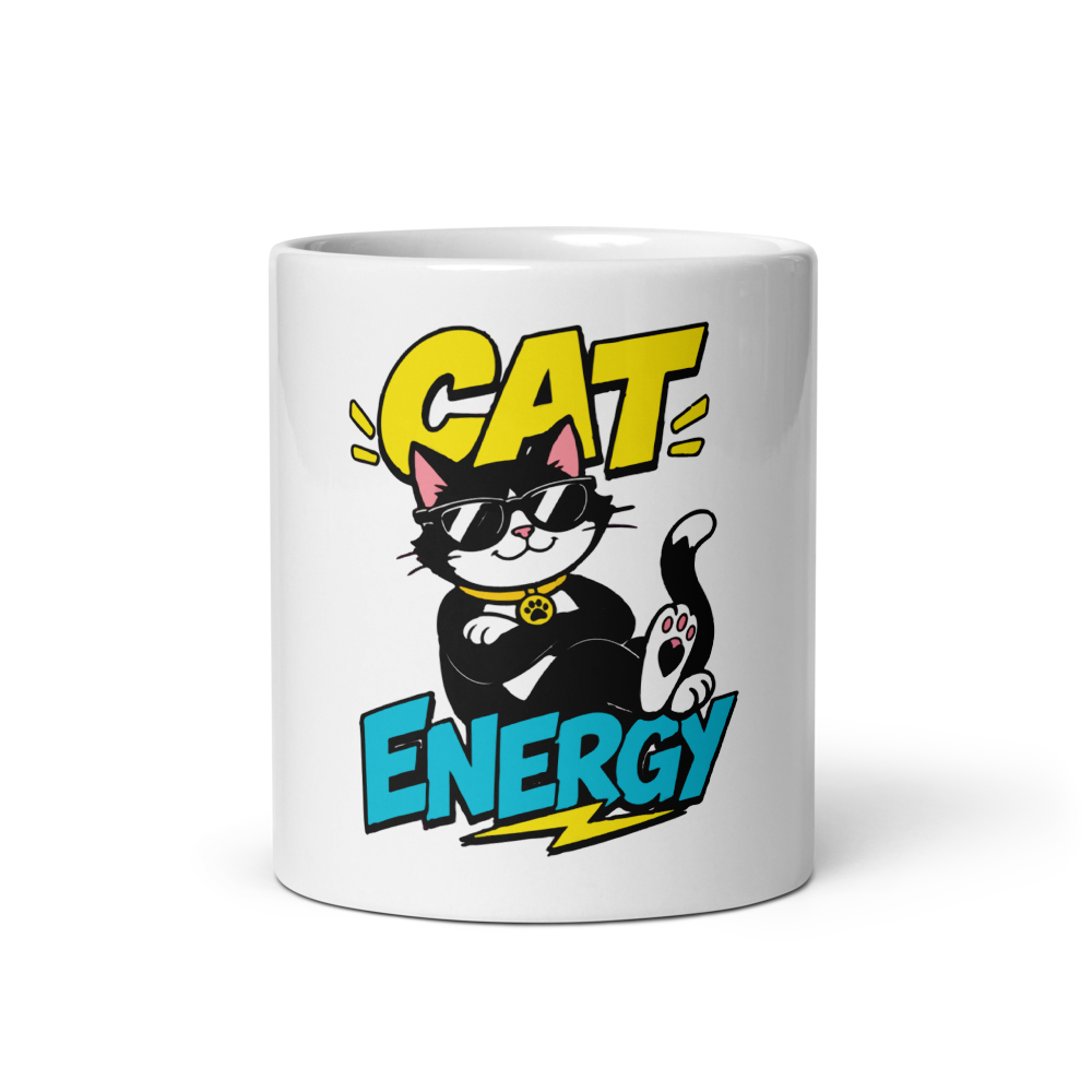 Cat Energy Retro Mug thumbnail 3