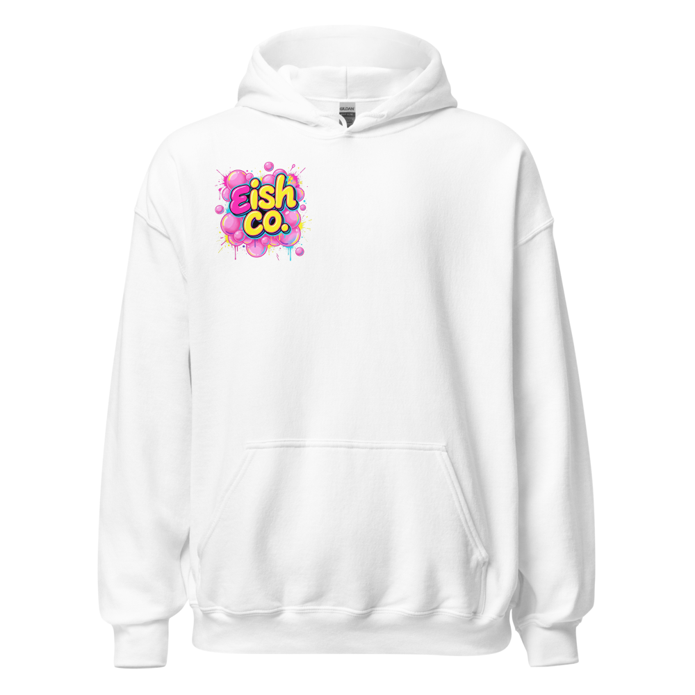 EISH CO Bubble Logo Hoodie - Hot Pink Streetwear thumbnail 2