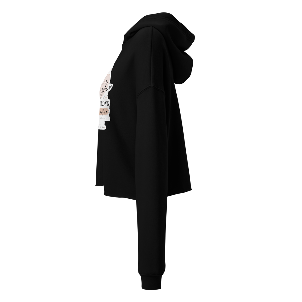 She Is Strong Women's Cropped Hoodie thumbnail 2