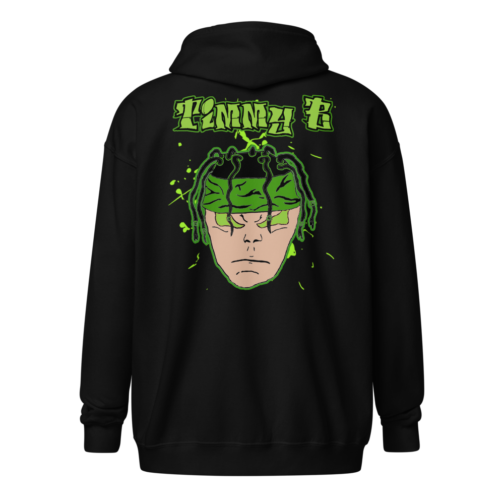 Timmy B Cartoon Face Zip-Up Hoodie thumbnail 2