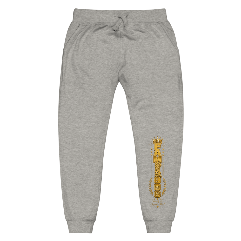 FAMteenth 806 Gray Gold Chrome Fleece Pants