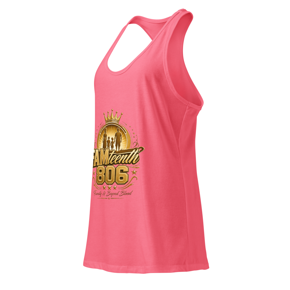 FAMteenth 806 Women's Gold Chrome Racerback Tank thumbnail 3