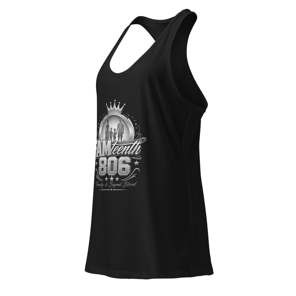 FAMteenth 806 Women's Silver Chrome Racerback Tank thumbnail 3