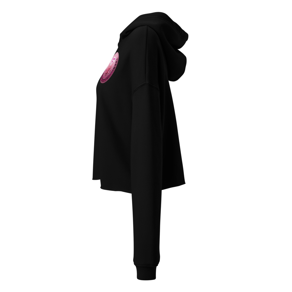 Ladies cropped small emblem pink thumbnail 2