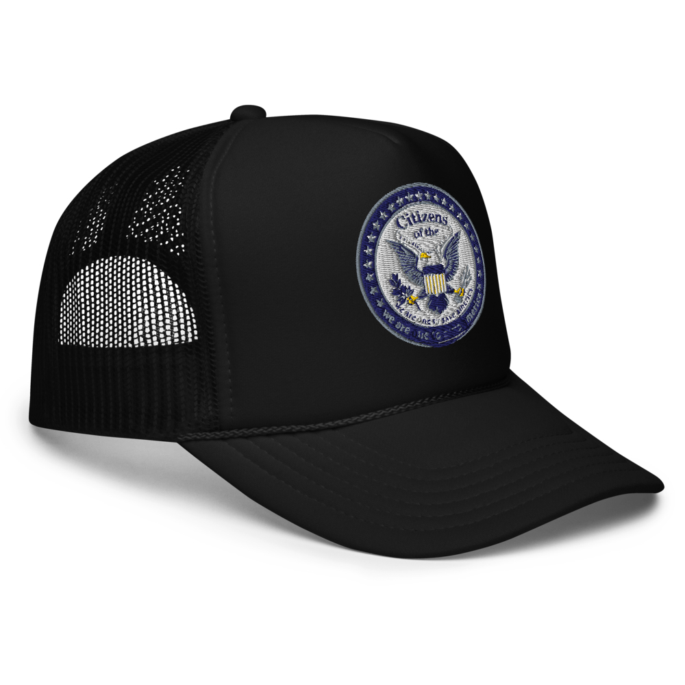 We are one to save America Trucker Hat  thumbnail 3