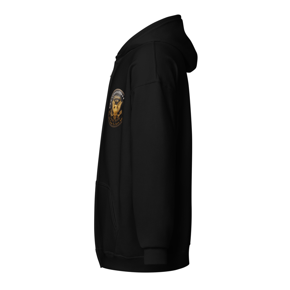 We are one to save America  Unisex zip Hoodie  thumbnail 3