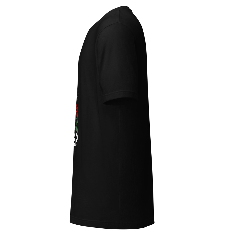 Deep Rose Garden – Premium Unisex Black T-Shirt |  thumbnail 3